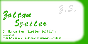 zoltan szeiler business card